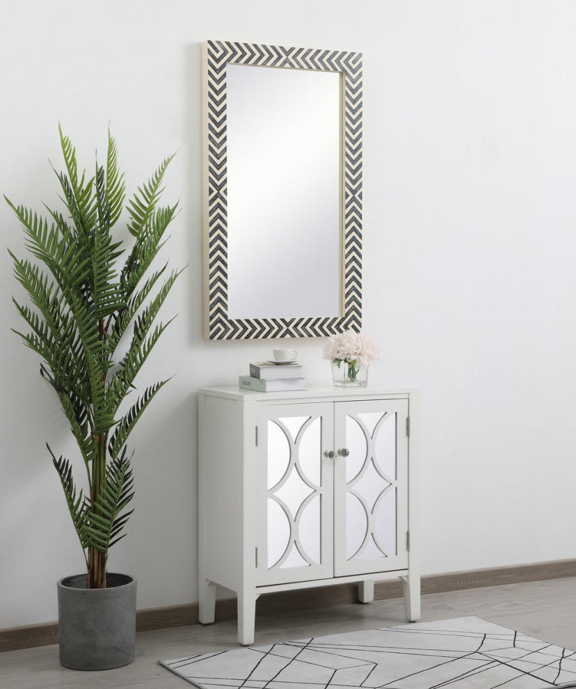 Omar Rectangle Mirror, 24", Chevron