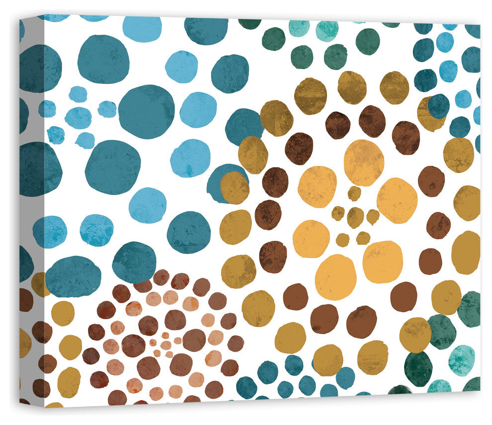 Colorful Floral Dots 20x24 Canvas Wall Art