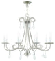 Livex Lighting Daphne Light Chandelier, Brushed Nickel