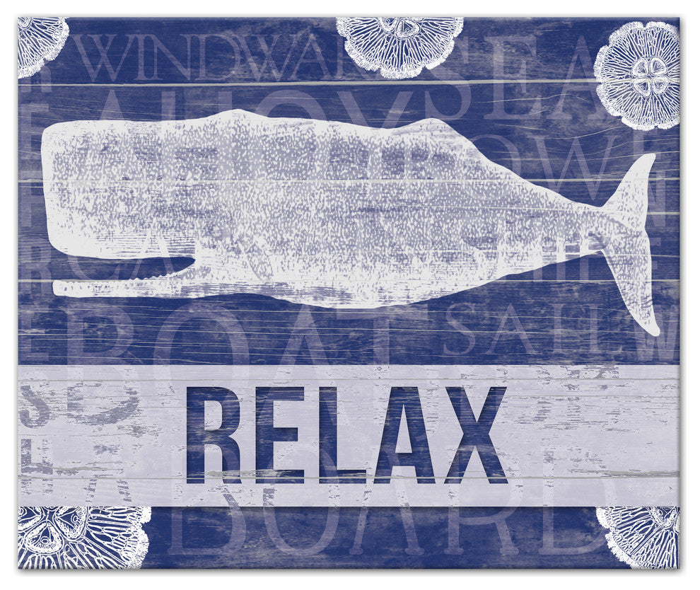 Relax Whale 20x24 Canvas Wall Art