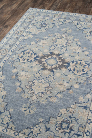 Momeni Anatolia Wool Blend Blue Area Rug 5'3" X 7'6"