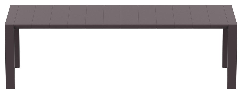 Compamia Vegas XL 102"-118" Extendable Dining Table, Wicker Brown