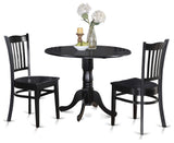 3 Pc Small Kitchen Table, Chairs Set-Round Kitchen Table, 2 Dinette Chairs