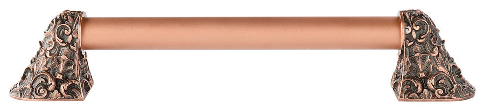 Acanthus Appliance Pull, Antique Copper, 16", Plain