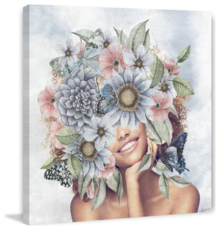 "Just Smile" Painting Print on Wrapped Canvas, 12x12
