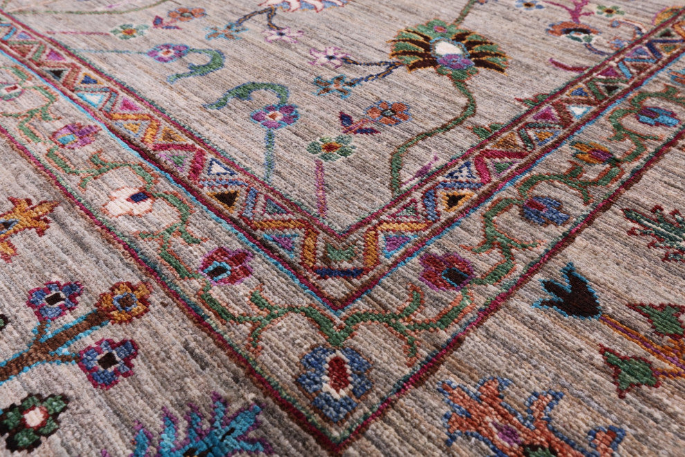 8' 0" X 10' 2" Persian Tabriz Hand-Knotted Wool Rug Q8180