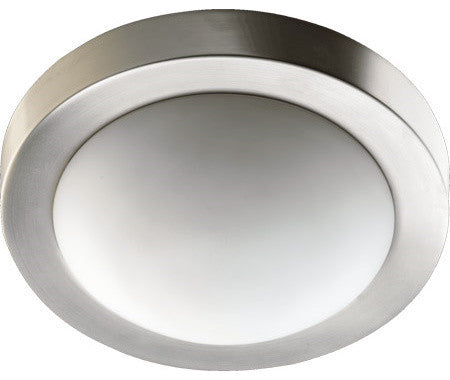 9" Contempo Ceiling Flush Mount, Satin Nickel