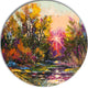 Farewell To Autumn, Landscape Large Disc Metal Wall Art, 36"