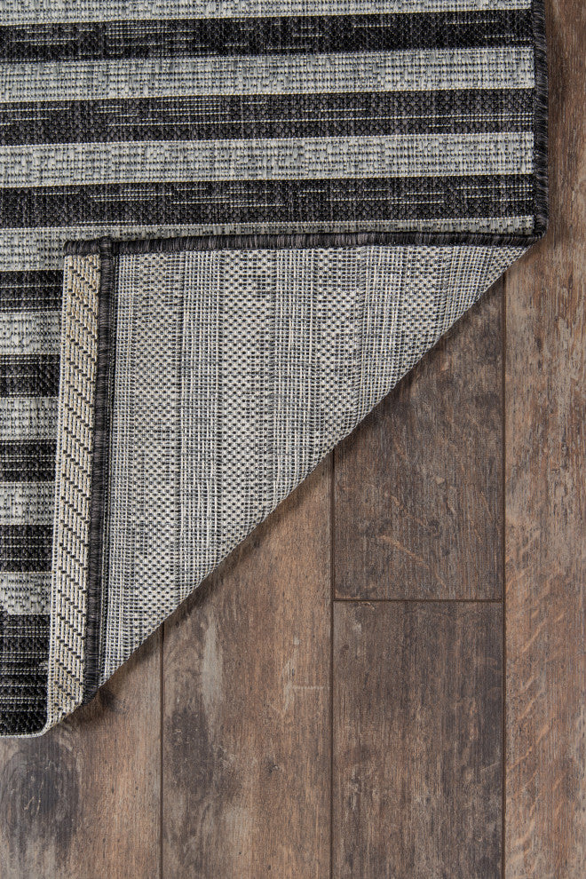 Novogratz Villa Cavallo Polypropylene Charcoal Indoor Outdoor Rug, 9'3"x12'6"