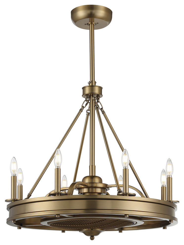 Savoy House 39-FD-124-322 LED Fan D Lier Warm Brass Finish