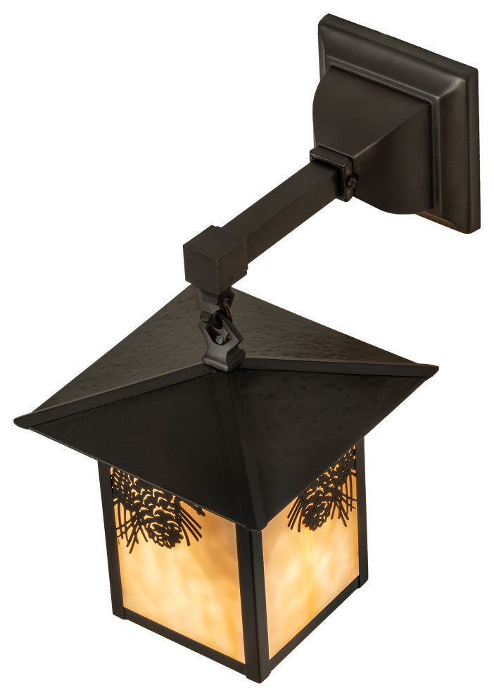 7 Wide Seneca Pine Cone Hanging Wall Sconce