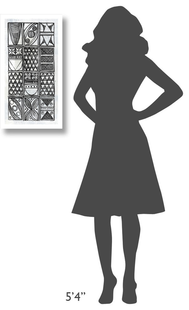 "Patterns of the Amazon IV BW" Digital Paper Print by Kathrine Lovell, 14"x26"