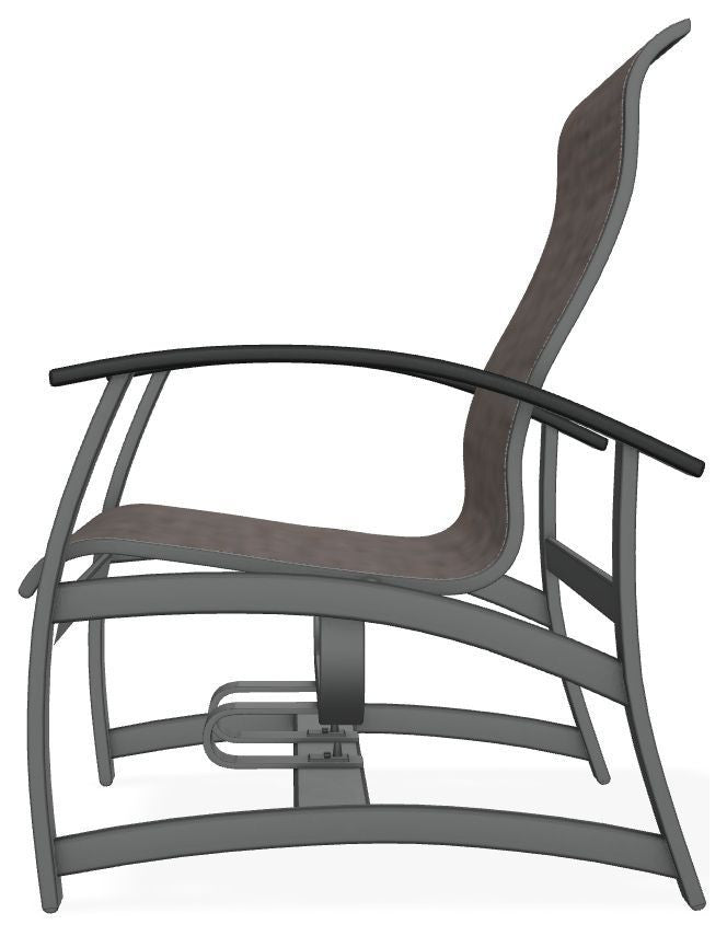 Belle Isle Sling Outdoor Hidden Motion Lounge Chair, James/Graphite