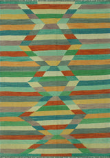 Winchester Kilim Burhan Blue/Ivory Rug, 5'6x7'9