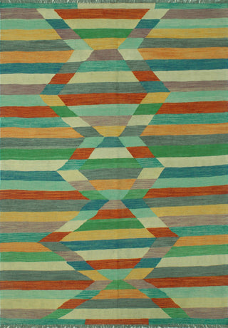 Winchester Kilim Burhan Blue/Ivory Rug, 5'6x7'9
