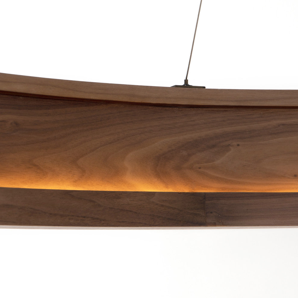 Baum Small Chandelier, Dark Walnut