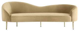 Ritz Velvet Upholstered Sofa, Camel