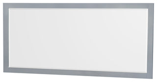 72"DBL Bathroom Vanity Gray, Carrara Cult. Marble Countertop, Sinks, 70" Mirror