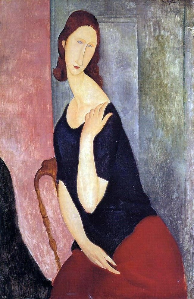 Amedeo Modigliani Portrait de Madame L, 18"x27" Wall Decal