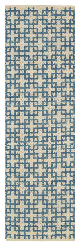 BARCLAY BUTERA MAZE INDIGO AREA RUG BY NOURISON