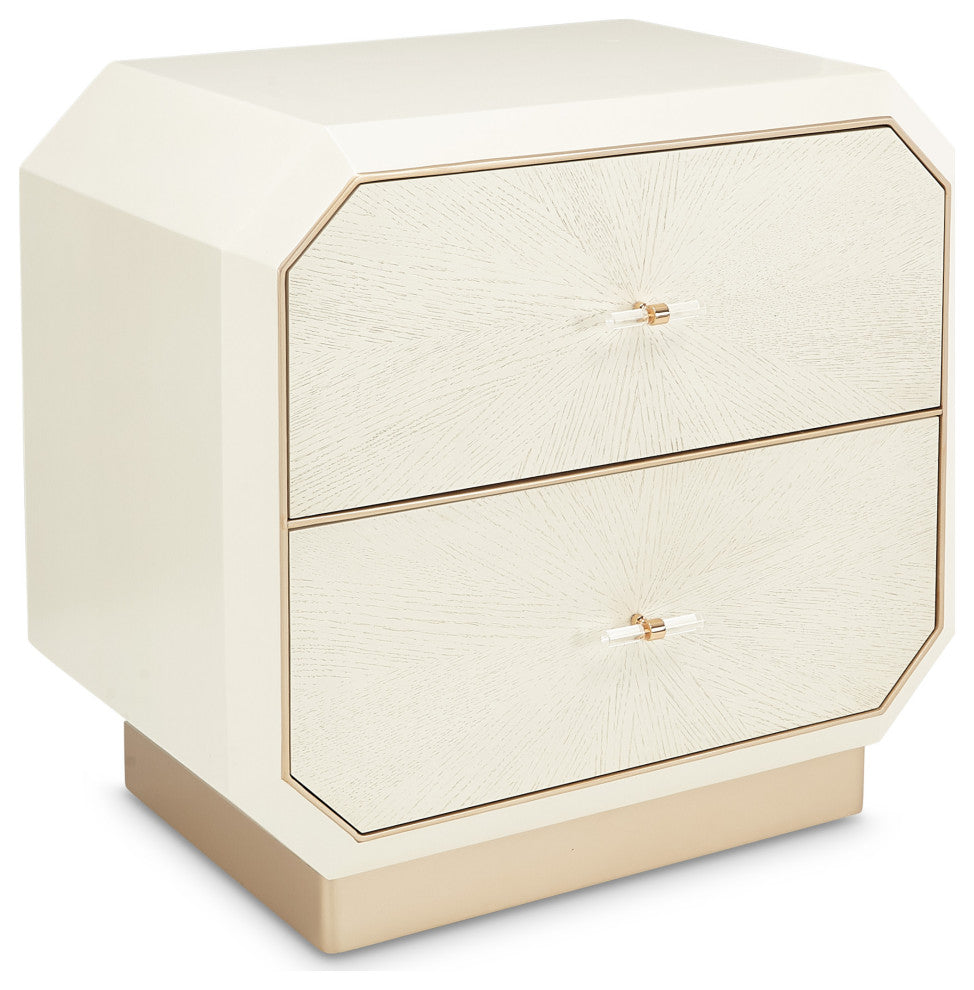 La Rachelle 2-Drawer Nightstand - Medium Champagne