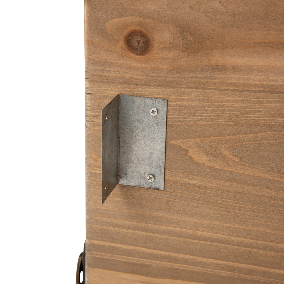26"L Washed White Wooden Tree Collar