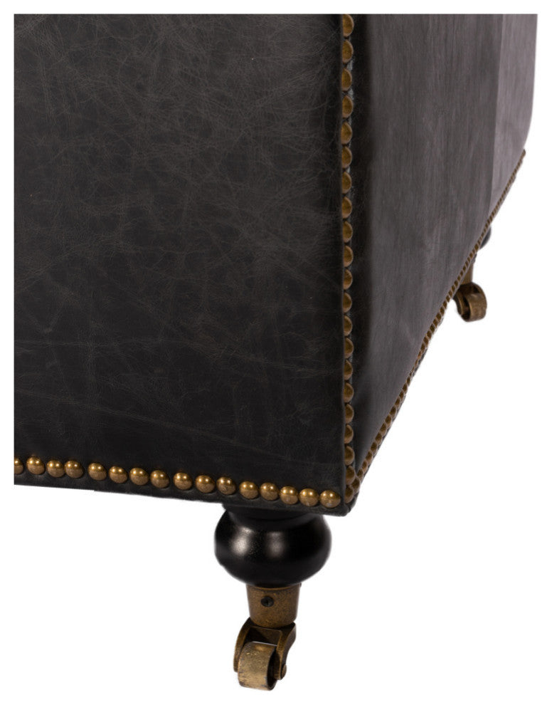 Birmingham Sofa Onyx Black Leather