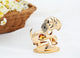2018 Year of the Dog 24K Gold Plated Puppy Tabletop Ornament w/ Gold Crystal
