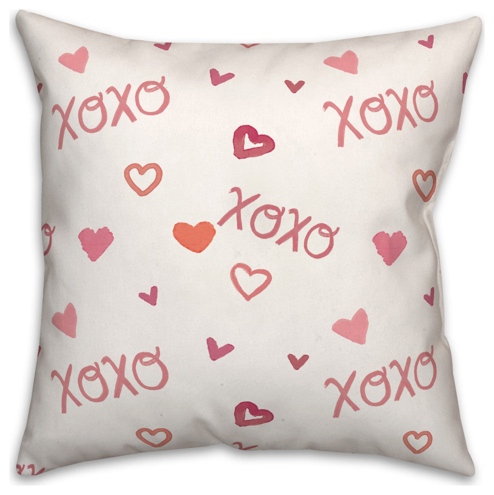 XOXO Pattern 18"x18" Spun Poly Pillow