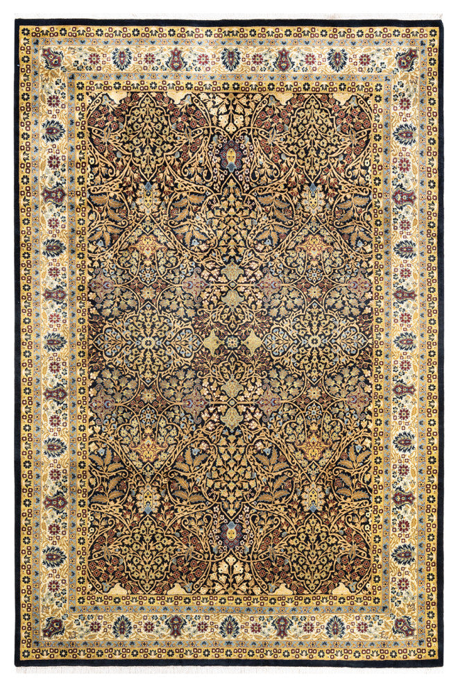 Mogul, One-of-a-Kind Hand-Knotted Area Rug Black, 6'2"x9'3"
