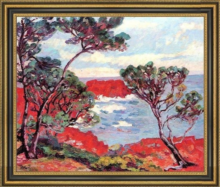 Armand Guillaumin Red Rocks Framed Premium Canvas Print, 20"x25"