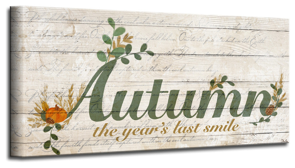 Autumn Wrapped Canvas Textual Harvest Wall Art