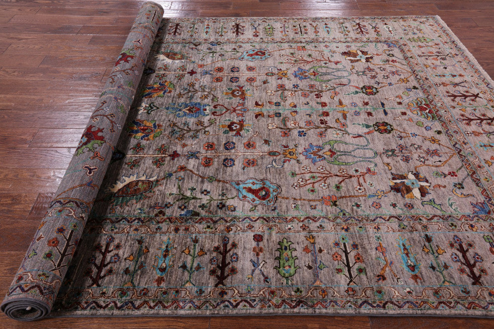 6' 6" X 9' 9" Persian Tabriz Hand-Knotted Wool Rug Q5724