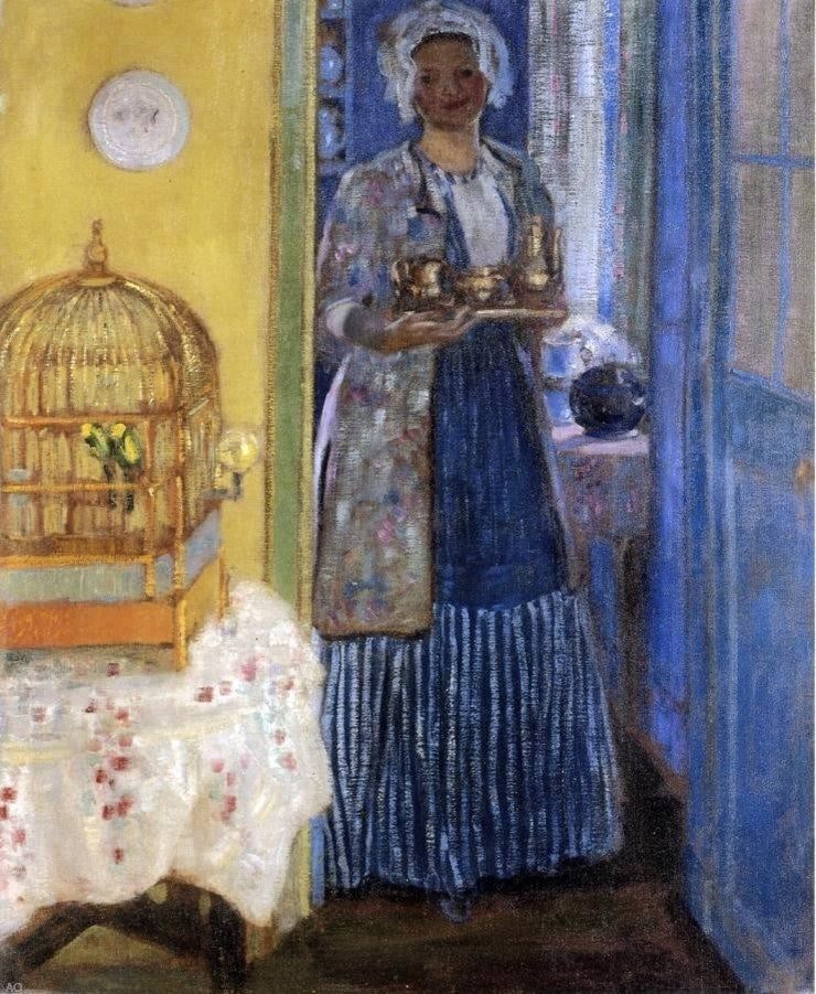 Frederick Carl Frieseke Yellow and Blue, 20"x25" Wall Decal