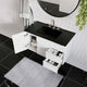 Sink Vanity Cabinet, Black White, Ceramic, Melamine, Modern, Hotel Bathroom