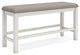 Robbinsdale Antique White 49" Counter Height Dining Bench