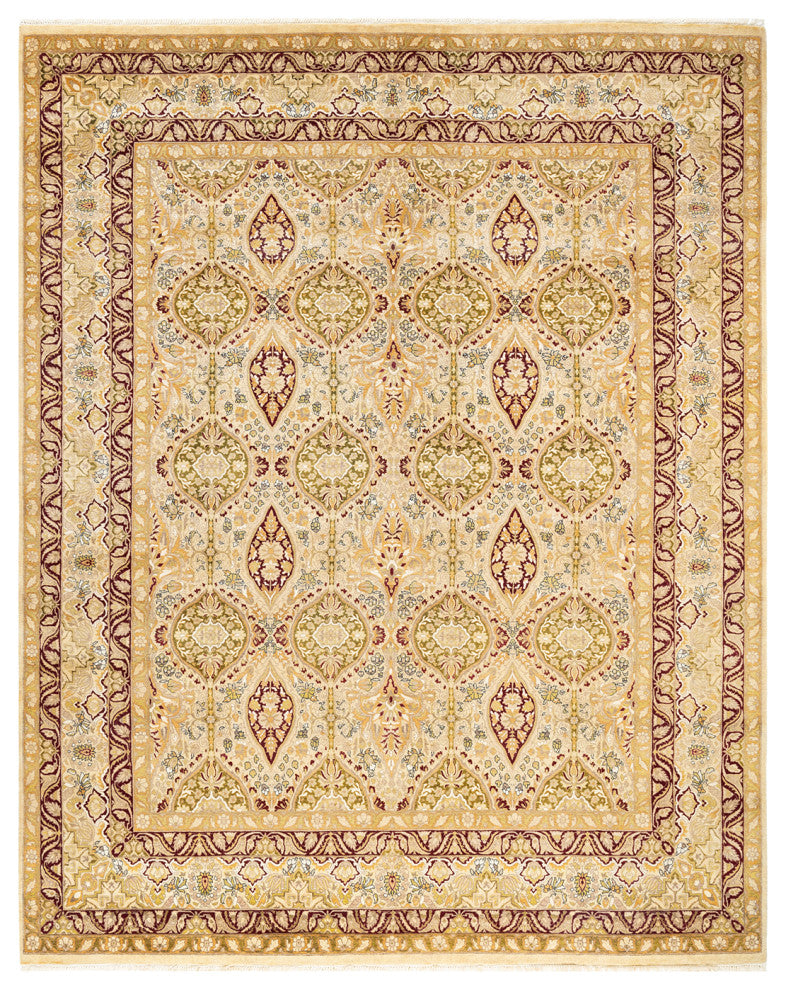 Aubrey, One-of-a-Kind Hand-Knotted Area Rug, Ivory, 8' 1"x10' 1"