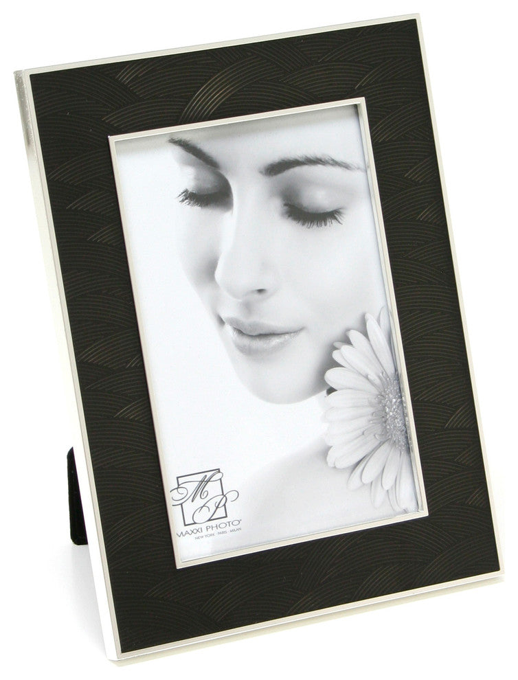 Cosmo Frame, Silver Plated And Black, 4"x6"