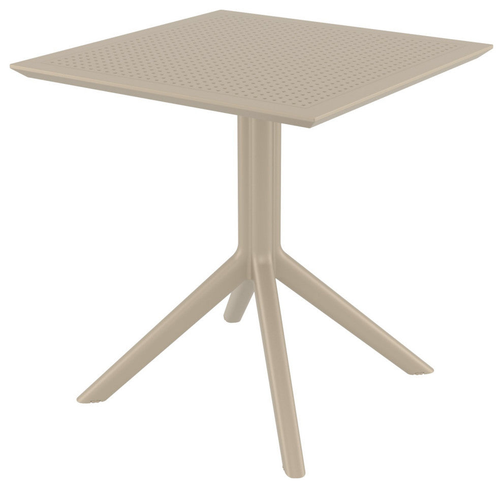Loft Bistro Set 3 Piece With 27" Table Top Taupe