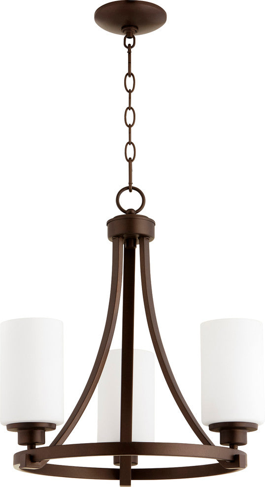 Lancaster 3-Light Chandelier, Oiled Bronze