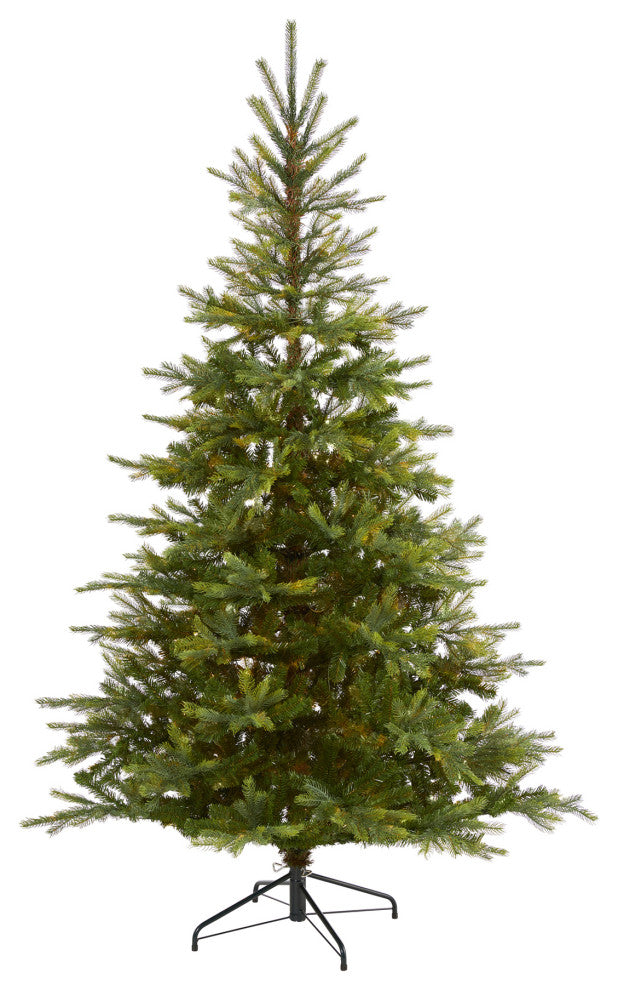 7' North Carolina Spruce Artificial Christmas Tree With 931 Bendable Branches
