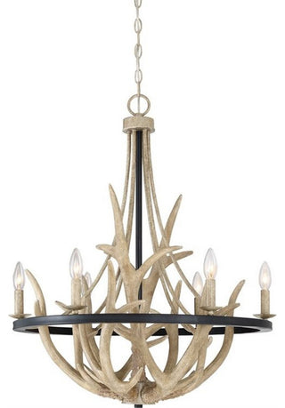 Quoizel JR5006EK Six Light Chandelier Journey Earth Black