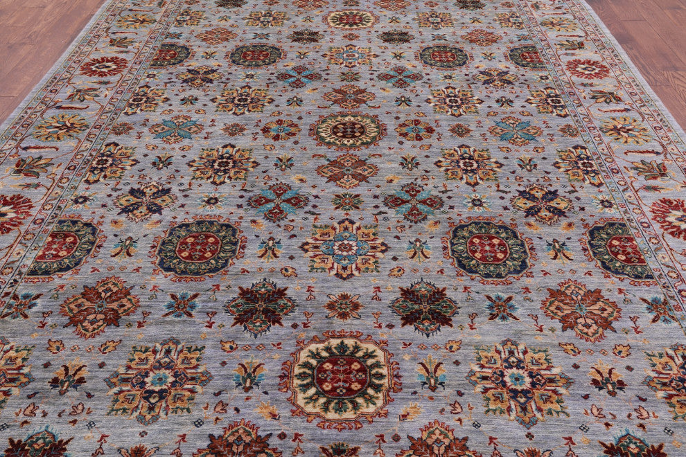 Persian Tabriz Handmade Wool Rug 8' 9" X 11' 11" Q7415