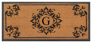 A1HC Hand-Crafted 24"x48" Rubber Coir Double/Single Monogrammed, G