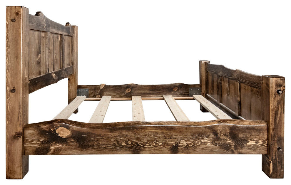 Big Sky Collection Live Edge Panel Bed, Queen, Provincial Stain