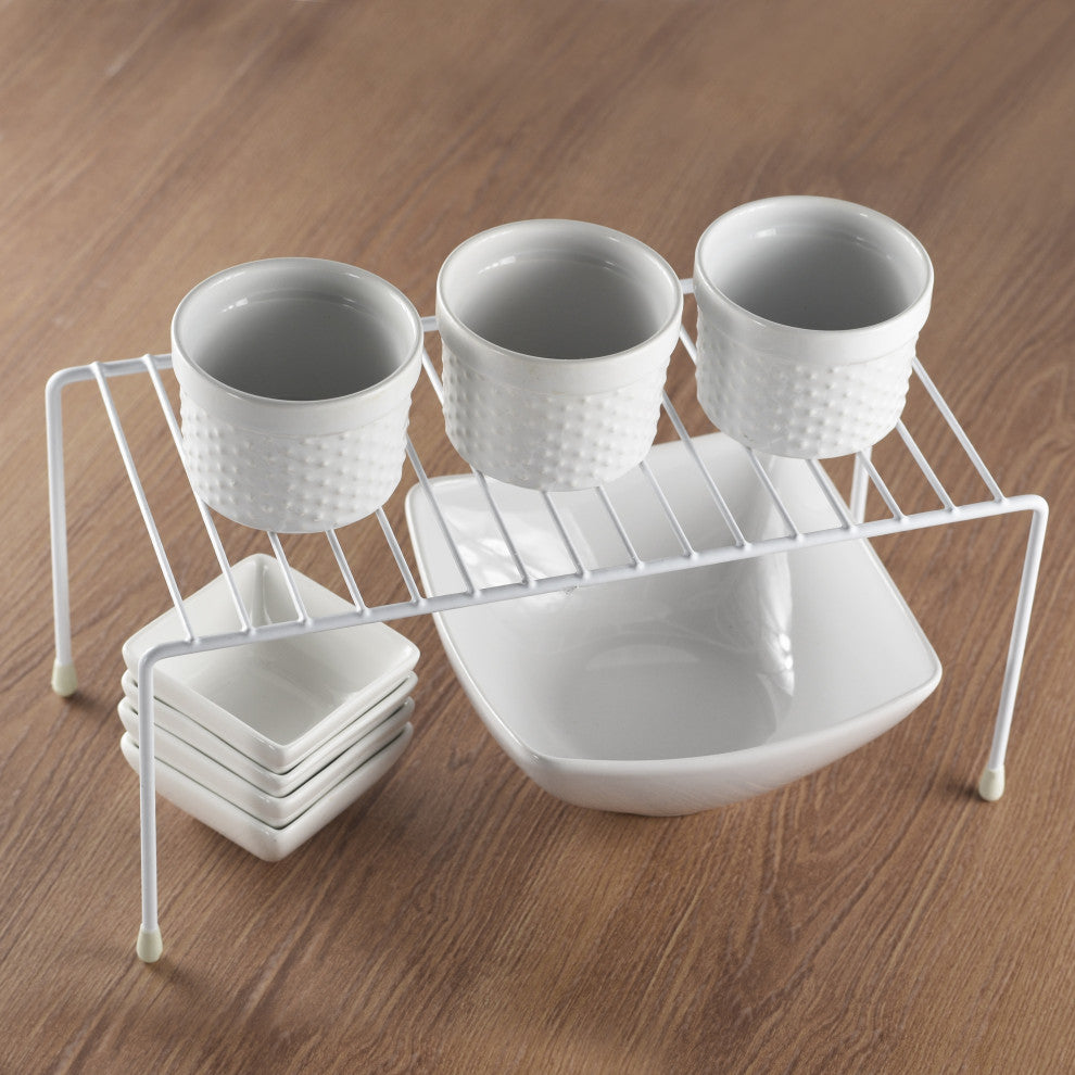 YBM Home Wire Kitchen Cabinet and Counter Shelf Organizer, White, 11"l X 5"w X 5"h, 1-Pack