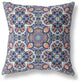 16" Gray Blue Cloverleaf Boho Suede Throw Pillow