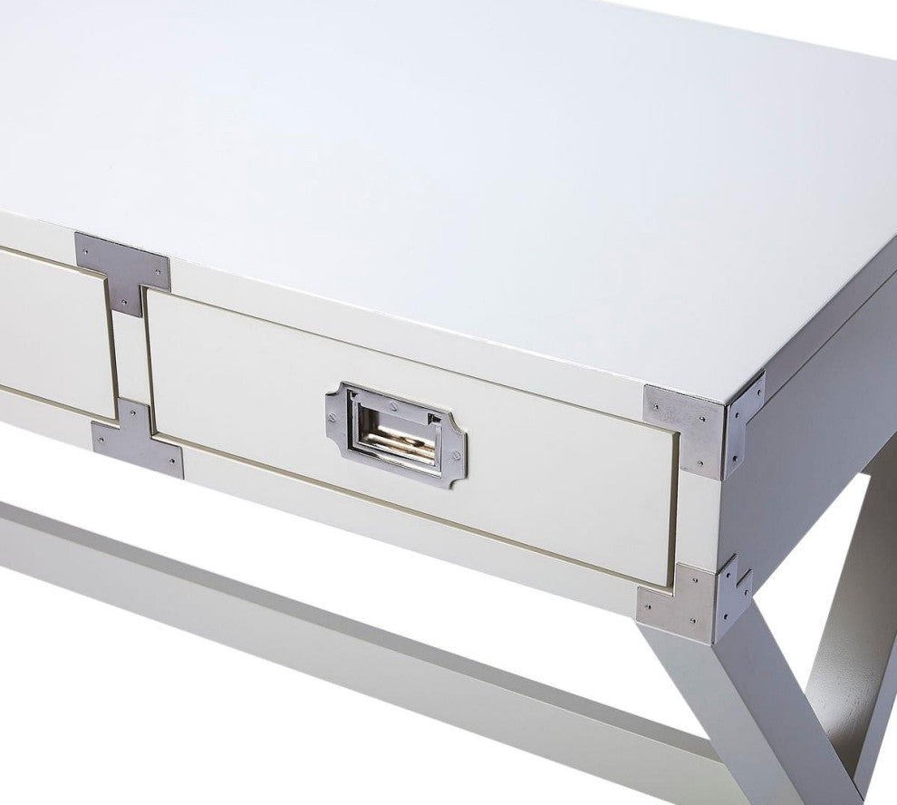 Contemporary White Desk By Butler Specialty