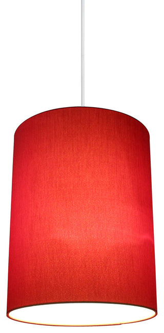 Mona Duo Color Shade Pendant, 11.5"x15", Red With Green Lining