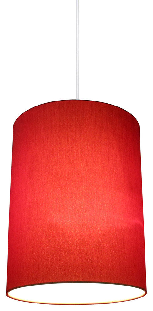 Mona Duo Color Shade Pendant, 11.5"x15", Red With Green Lining